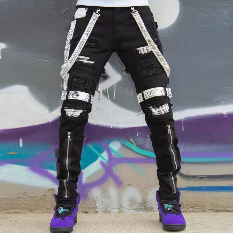 Men's Fashion Denim Jeans – Casual Straight Leg Streetwear