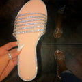 Diamond PVC Jelly Flat Sandals – Plastic Flip Flop Slippers