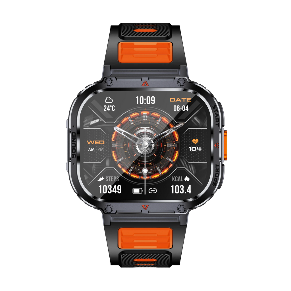 Curved Screen Smart Watch – 2-Inch HD Display Fitness Tracker