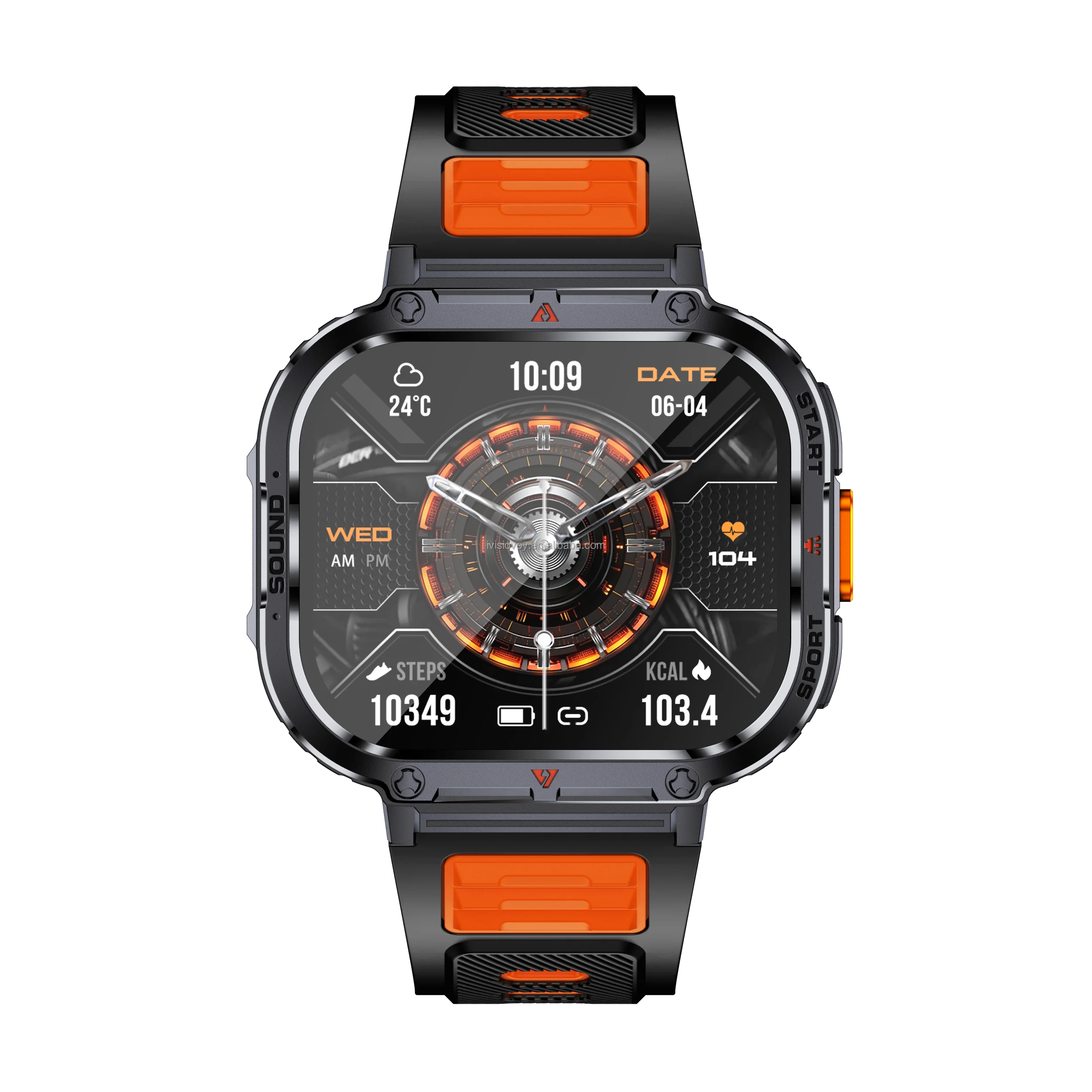 Curved Screen Smart Watch – 2-Inch HD Display Fitness Tracker