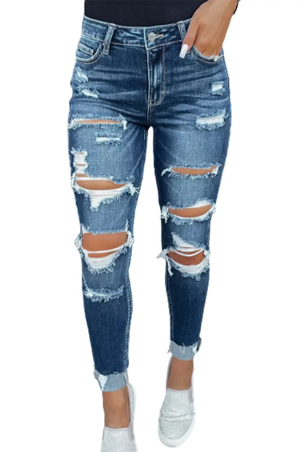 High Waist Baggy Jeans for Women – Casual Wide Leg Denim