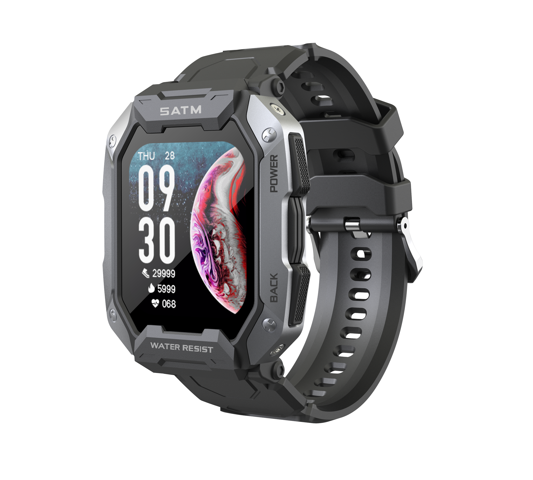 C20 Smart Watch – 5ATM Waterproof Long Battery Life Fitness Tracker