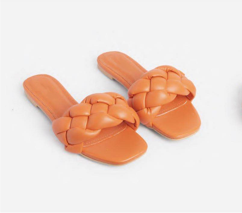 Diamond Strap Flat Slide Sandals – Beach Rhinestone Slides