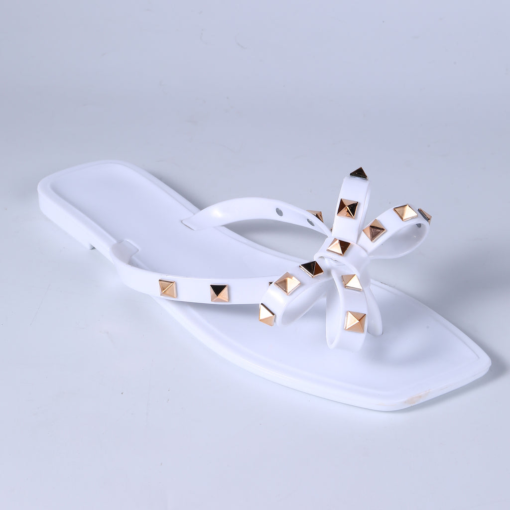 Crystal Jelly Flat Slide Sandals – PVC Flip Flop Slippers