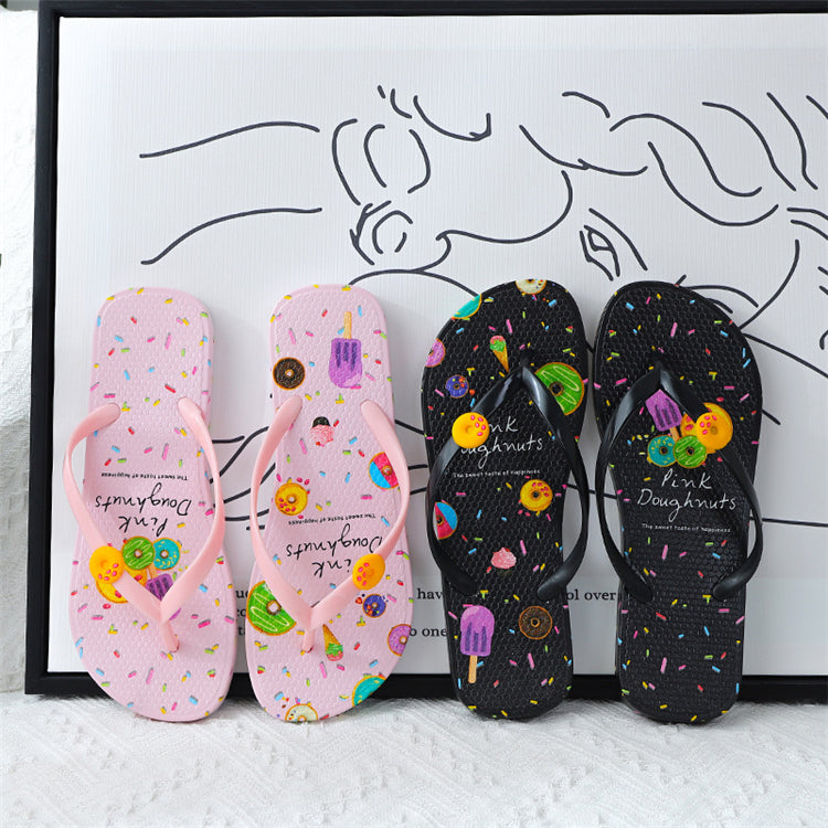 Casual Flat Beach Flip Flops – Lightweight Summer Slippers
