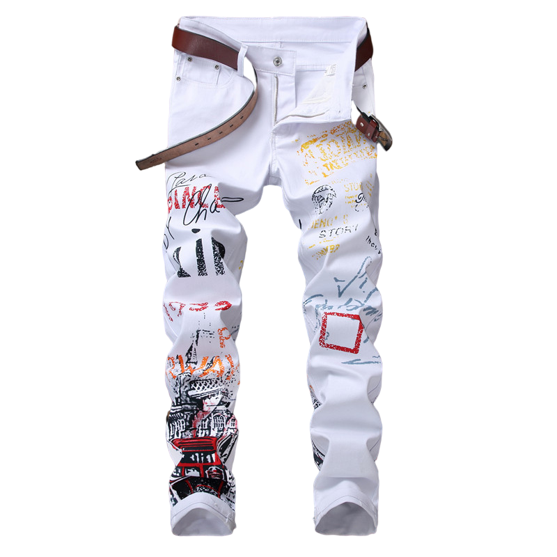 Men's Distressed Denim Jeans – Ripped Streetwear Trousers