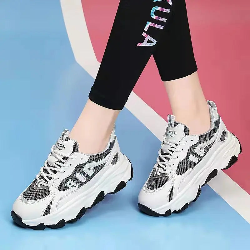Breathable Thick Platform Sneakers – Chunky Walking Shoes