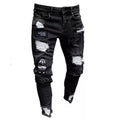 Ripped Skinny Biker Jeans – Destroyed Denim