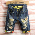 Ripped Harem Denim Shorts for Men — Skate Bermuda Jogger Jean Shorts, Sizes 28–42 | FireDrips
