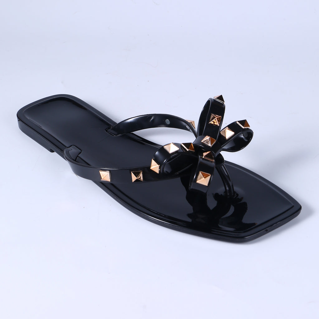 Crystal Jelly Flat Slide Sandals – PVC Flip Flop Slippers