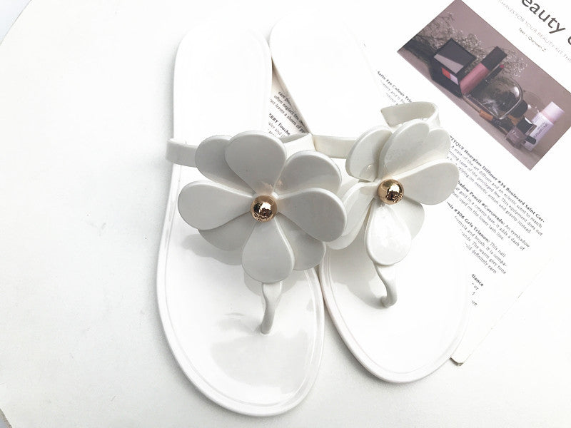 Flower Jelly Flat Sandals – Designer Floral Flip-Flop Slides