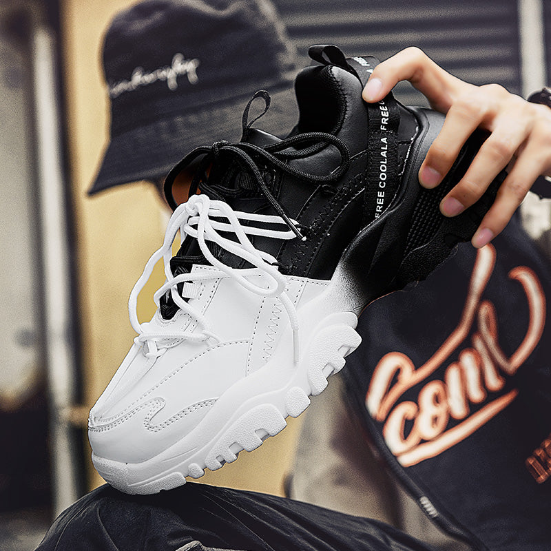 Jinbeile Color Patchwork Chunky Sneakers – Street Style Platform Sport Shoes