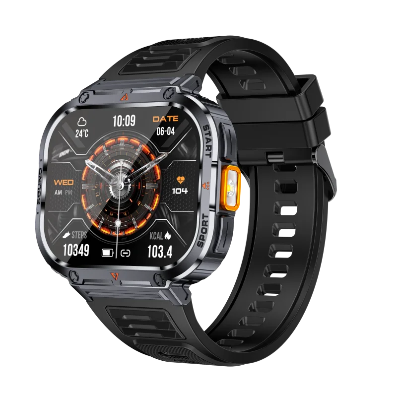 Curved Screen Smart Watch – 2-Inch HD Display Fitness Tracker