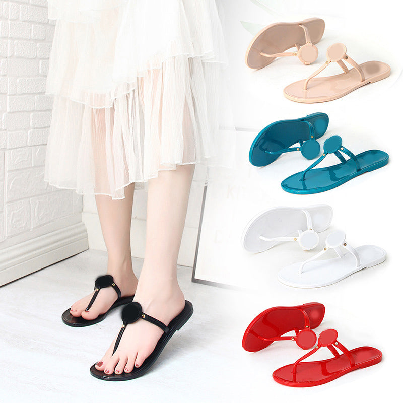 PVC Beach Flip Flops – Lightweight Summer Slippers