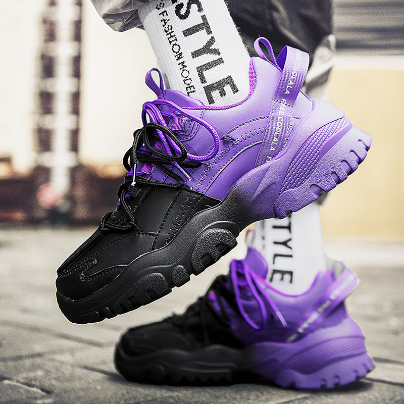 Jinbeile Color Patchwork Chunky Sneakers – Street Style Platform Sport Shoes