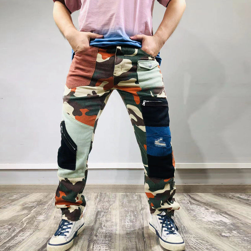 Men's Camouflage Skinny Jeans – Slim Fit Camo Denim Pants