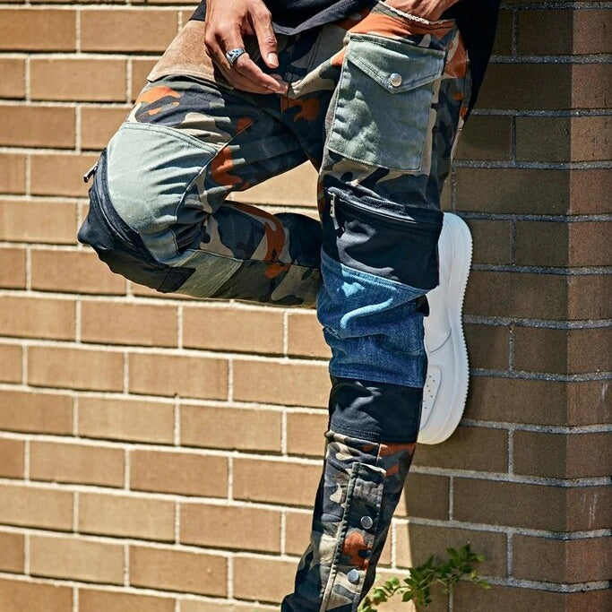 Men's Camouflage Skinny Jeans – Slim Fit Camo Denim Pants