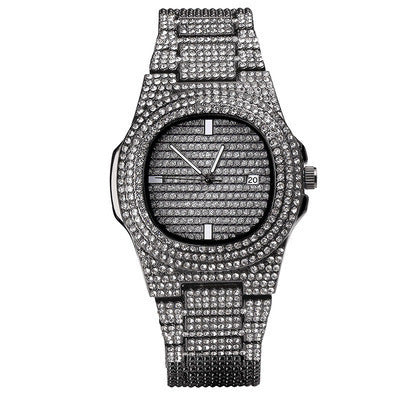 Gold Rush — Full Diamond Iced Out Hip Hop Watch Gold Finish Luxury Timepiece | Black, Gold, Silver, Rose Gold