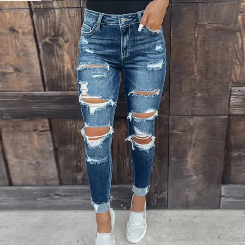High Waist Baggy Jeans for Women – Casual Wide Leg Denim