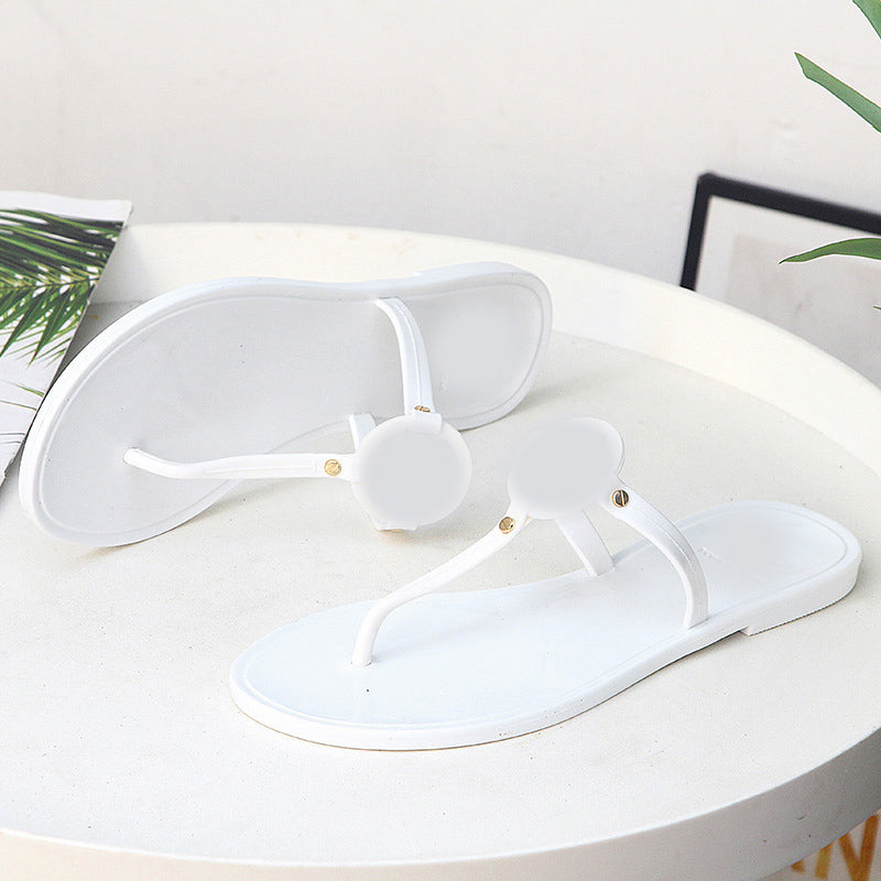 PVC Beach Flip Flops – Lightweight Summer Slippers