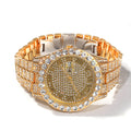 Luxury Diamond Quartz Watch for Women — Full Diamond Dial, Gold & Silver Stainless Steel | FireDrips