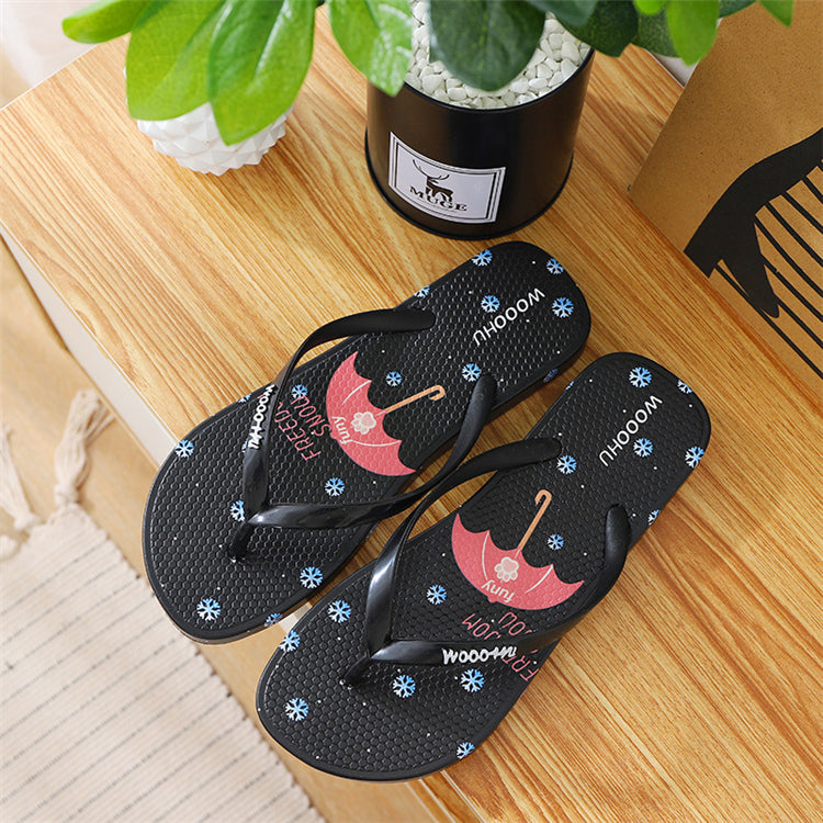 Casual Flat Beach Flip Flops – Lightweight Summer Slippers