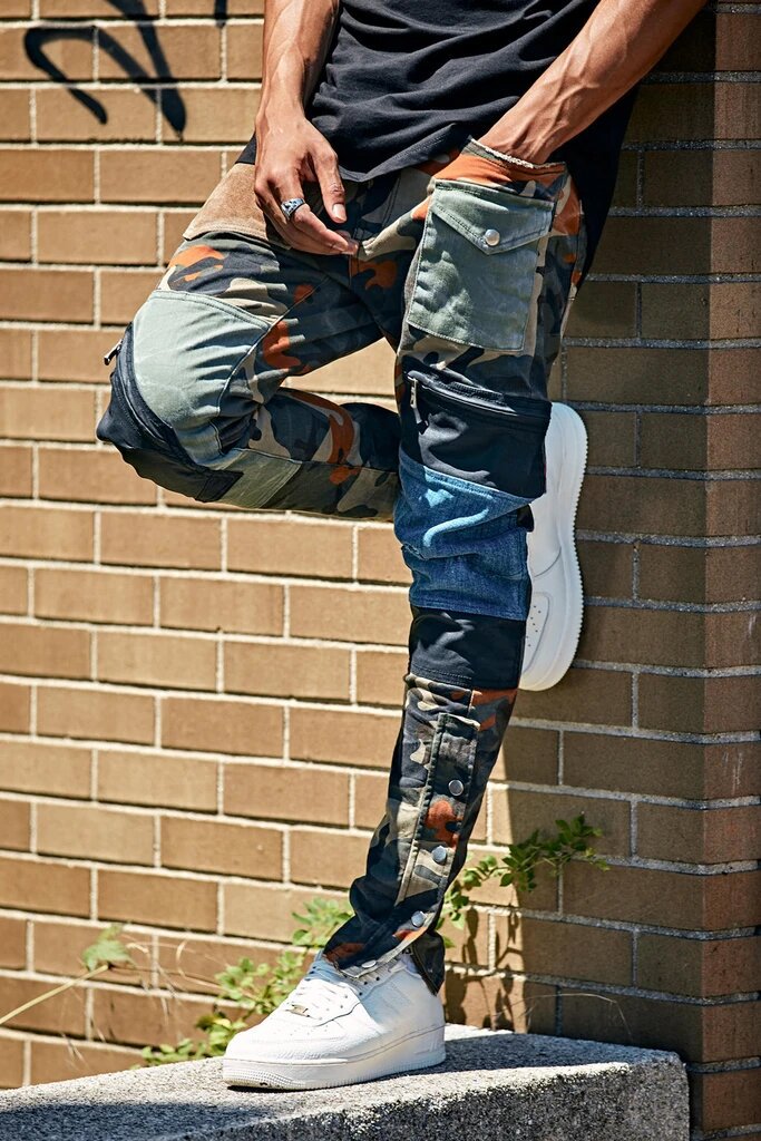 Men's Camouflage Skinny Jeans – Slim Fit Camo Denim Pants