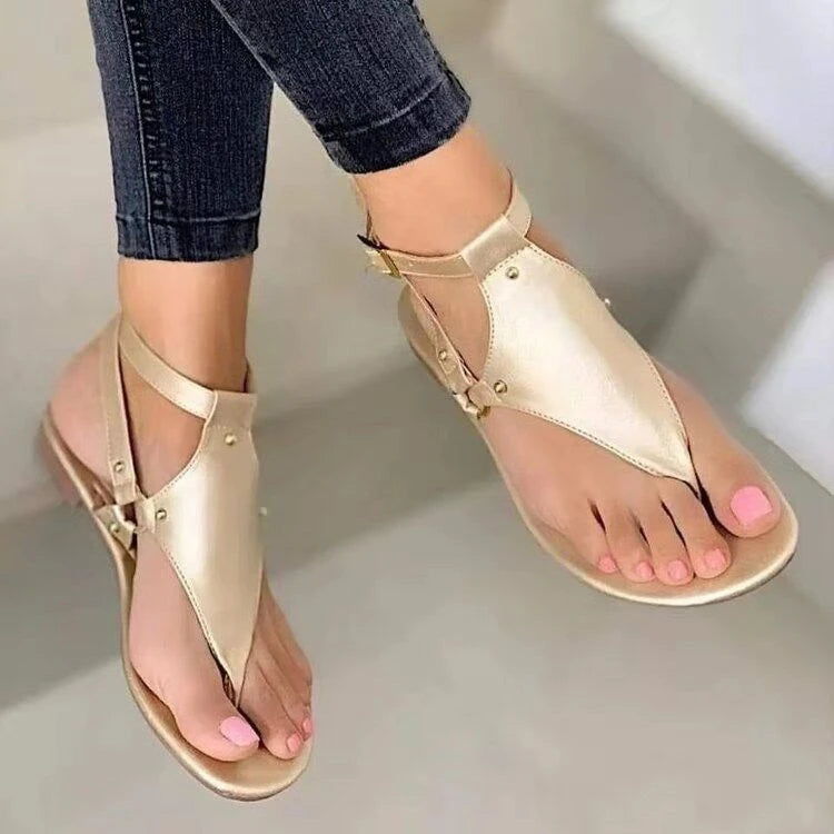 Flannelette Clip Toe Low Heel Slides – Leisure Summer Slippers