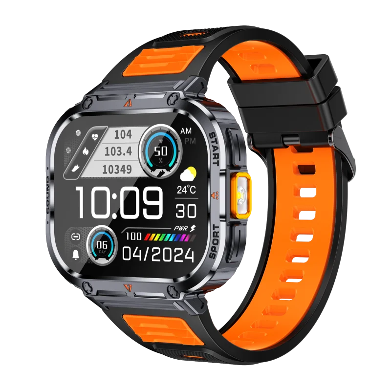 Curved Screen Smart Watch – 2-Inch HD Display Fitness Tracker