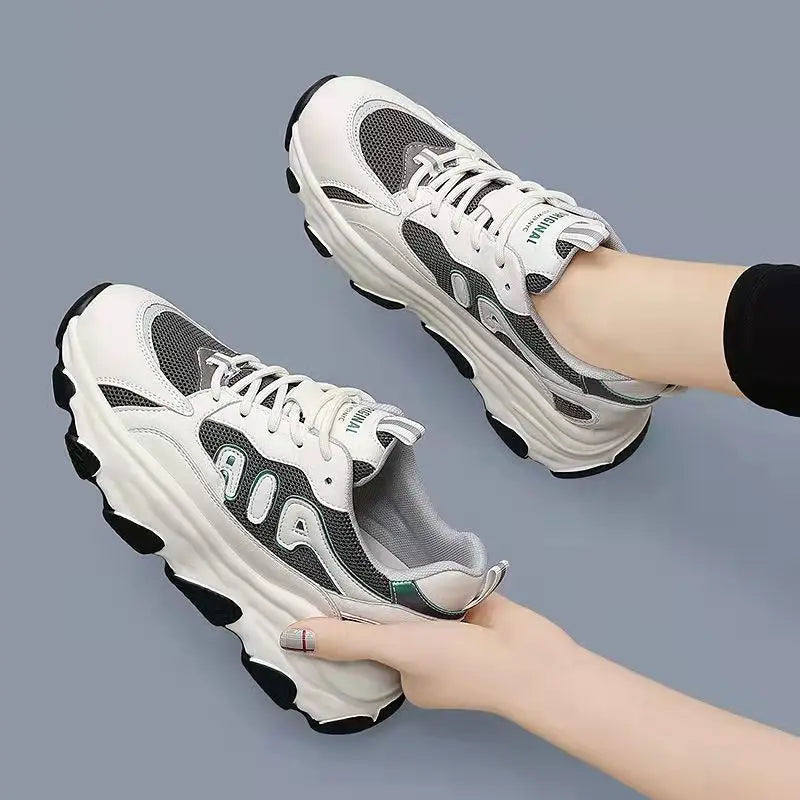 Breathable Thick Platform Sneakers – Chunky Walking Shoes