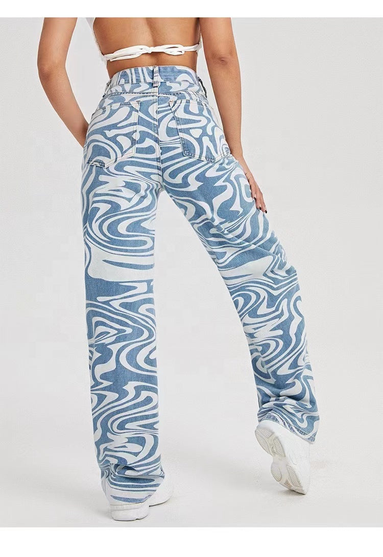Wide Leg Straight Denim Jeans for Women — Street Casual, 5 Colors, Sizes XS–L | FireDrips