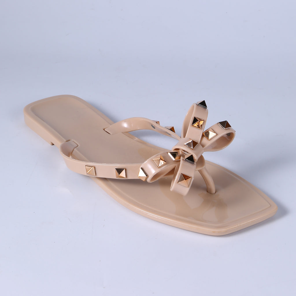 Crystal Jelly Flat Slide Sandals – PVC Flip Flop Slippers