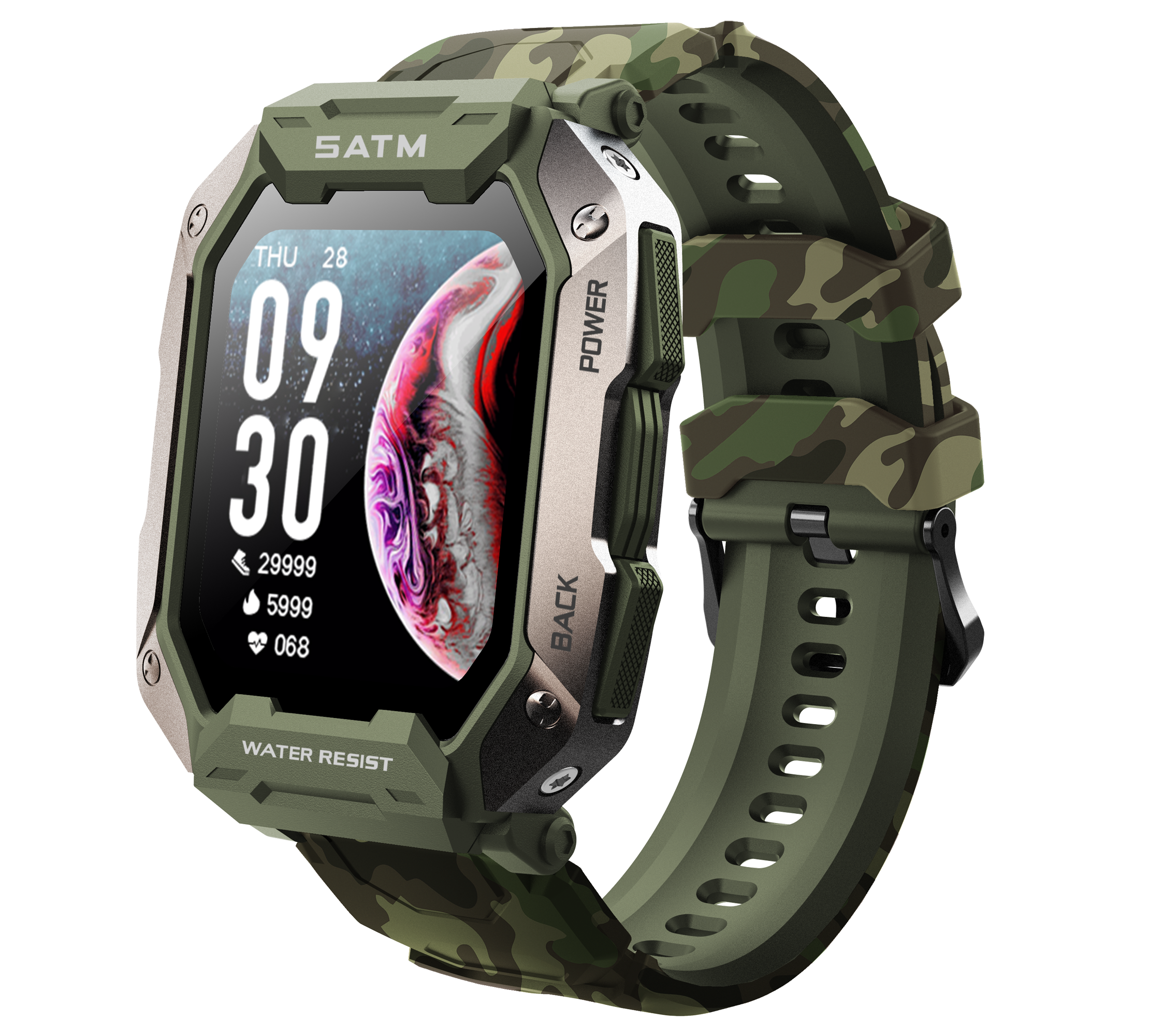 C20 Smart Watch – 5ATM Waterproof Long Battery Life Fitness Tracker