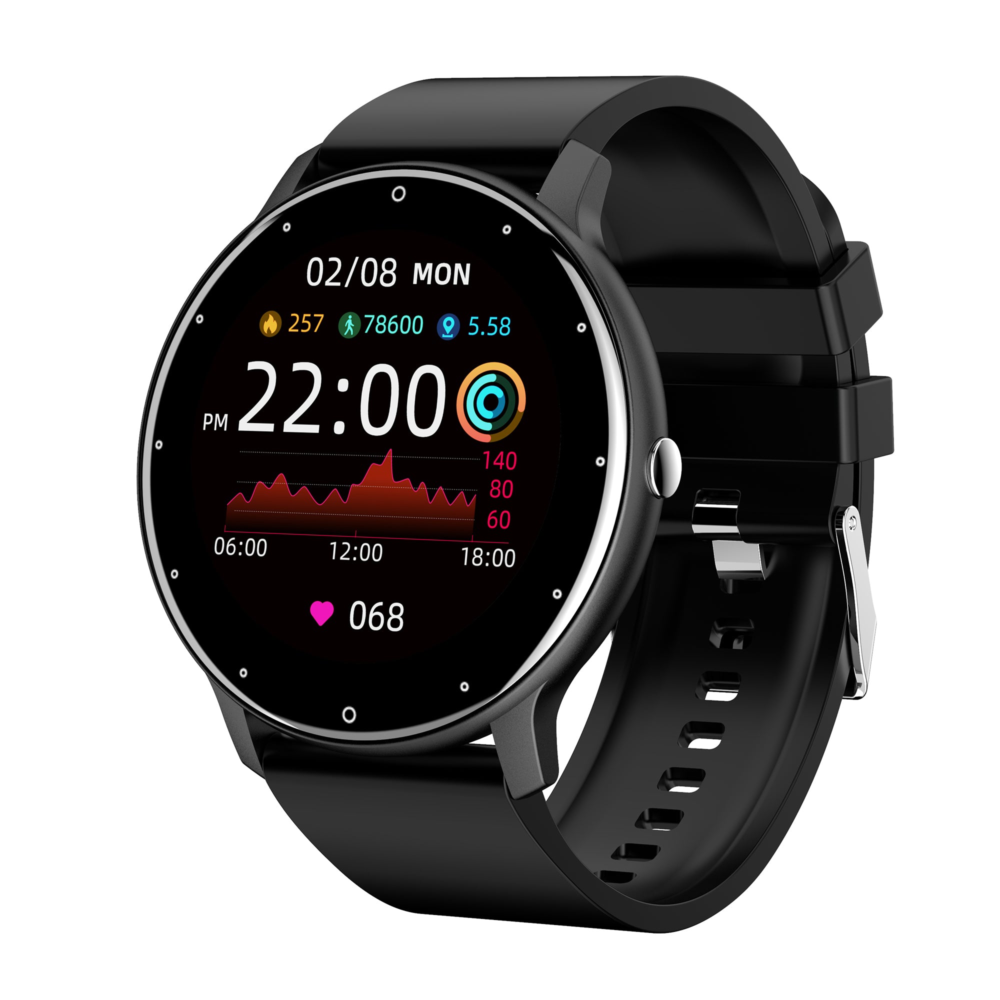 ZL02D Smart Watch – IP67 Waterproof Heart Rate Fitness Tracker
