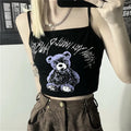 Y2K Gothic Tank Top – Dark Streetwear Sleeveless Top