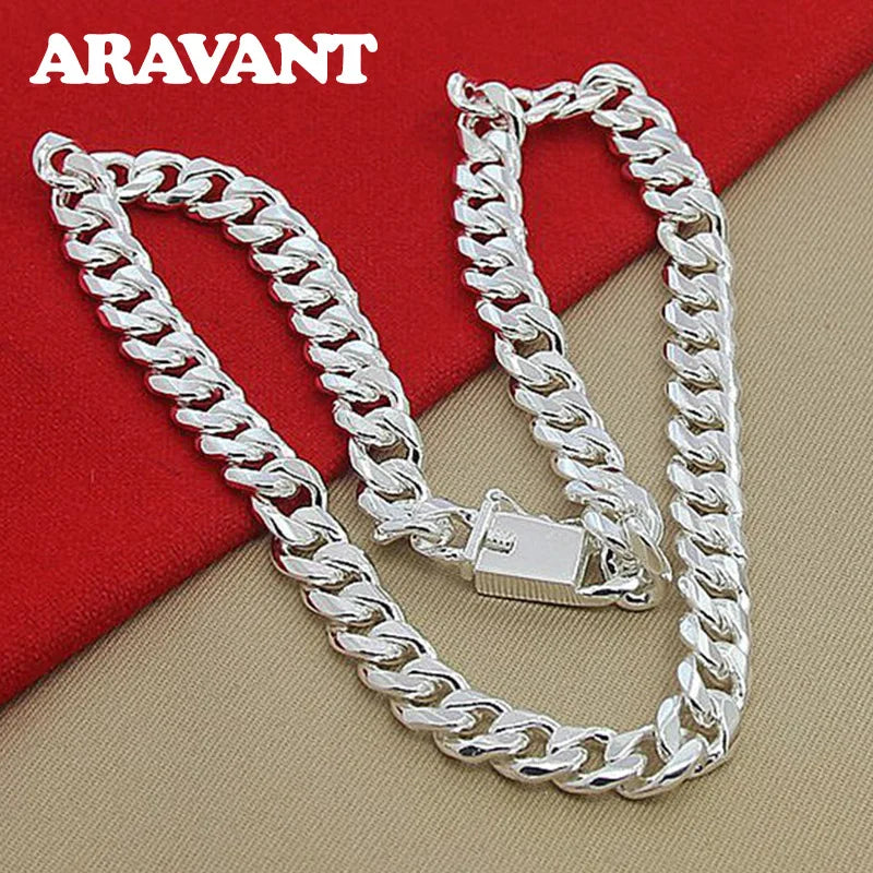 Aravant 10MM Men's Necklace Chain — 925 Silver Fashion Jewelry Accessories
