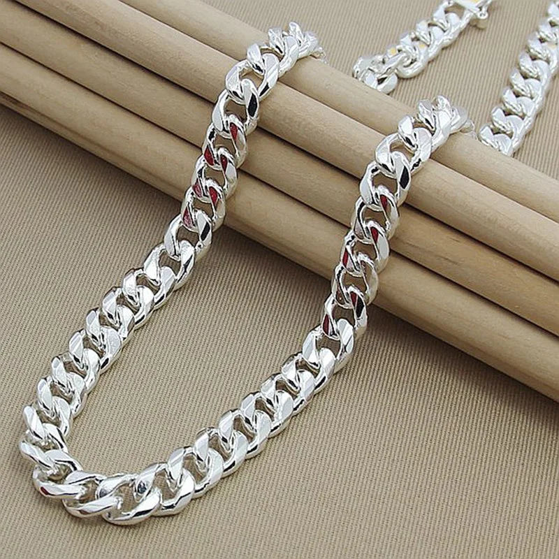 Aravant 10MM Men's Necklace Chain — 925 Silver Fashion Jewelry Accessories