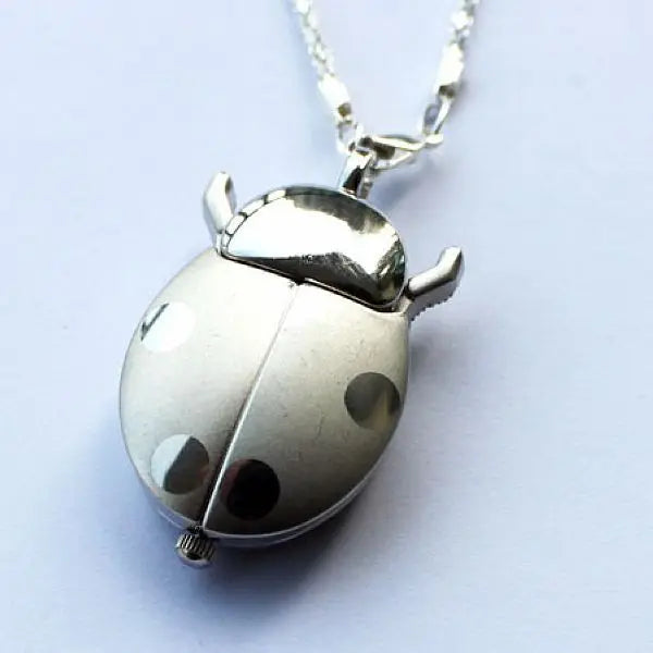Ladybug Fob Pocket Watch — Colorful Quartz Necklace Watch for Kids & Women, 10 Colors | FireDrips