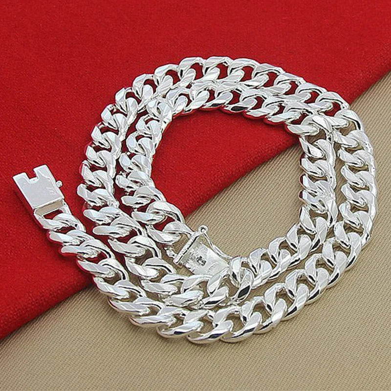 Aravant 10MM Men's Necklace Chain — 925 Silver Fashion Jewelry Accessories