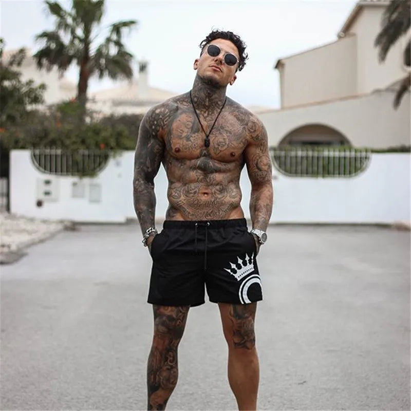 Men's Board Shorts — Streetwear Beach Swim Shorts for Running & Surfing