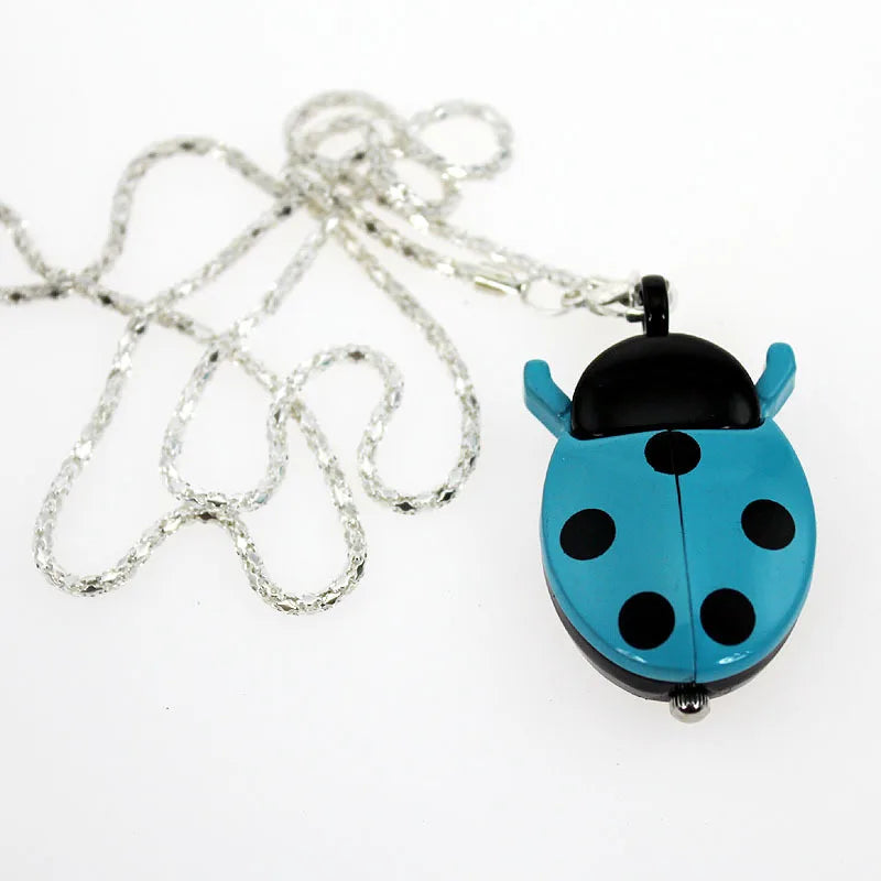Ladybug Fob Pocket Watch — Colorful Quartz Necklace Watch for Kids & Women, 10 Colors | FireDrips
