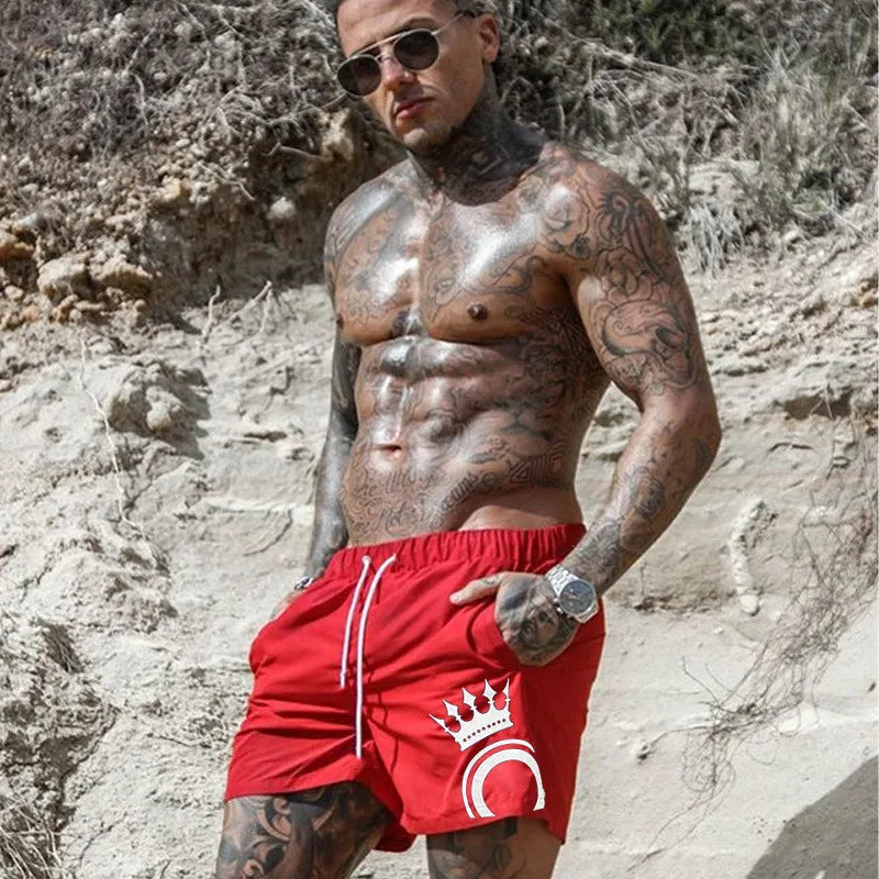 Men's Board Shorts — Streetwear Beach Swim Shorts for Running & Surfing