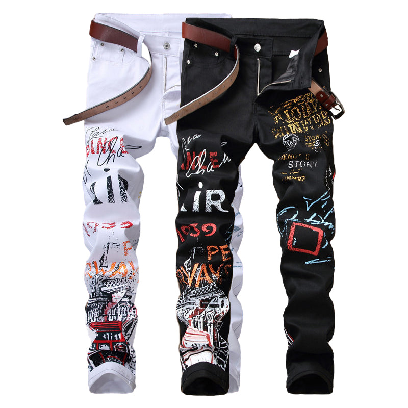 Men's Distressed Denim Jeans – Ripped Streetwear Trousers