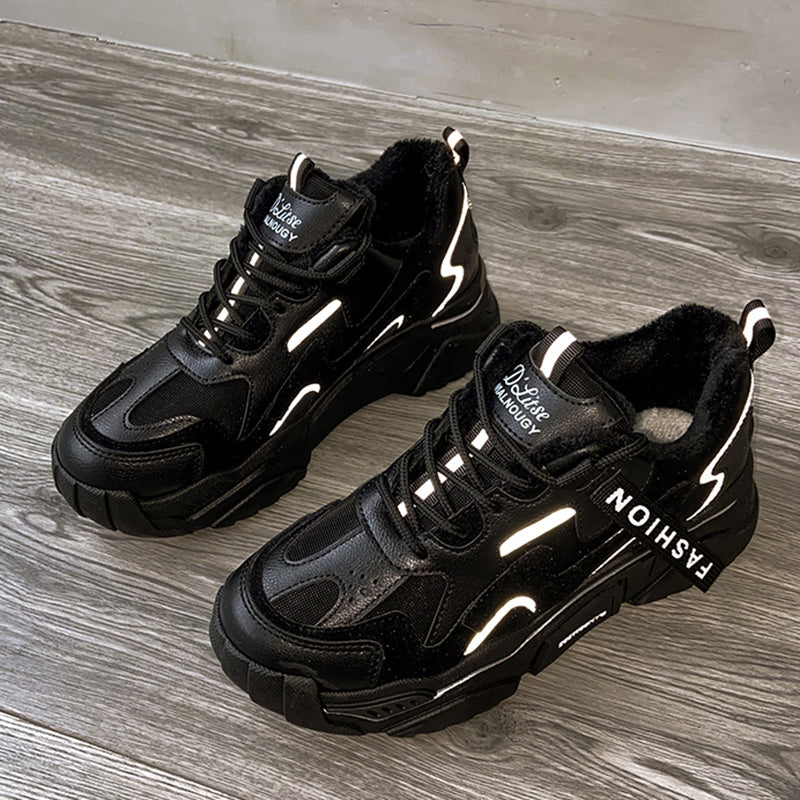 Chunky Fur Winter Shoes for Women & Girls – Warm Plush Sneakers