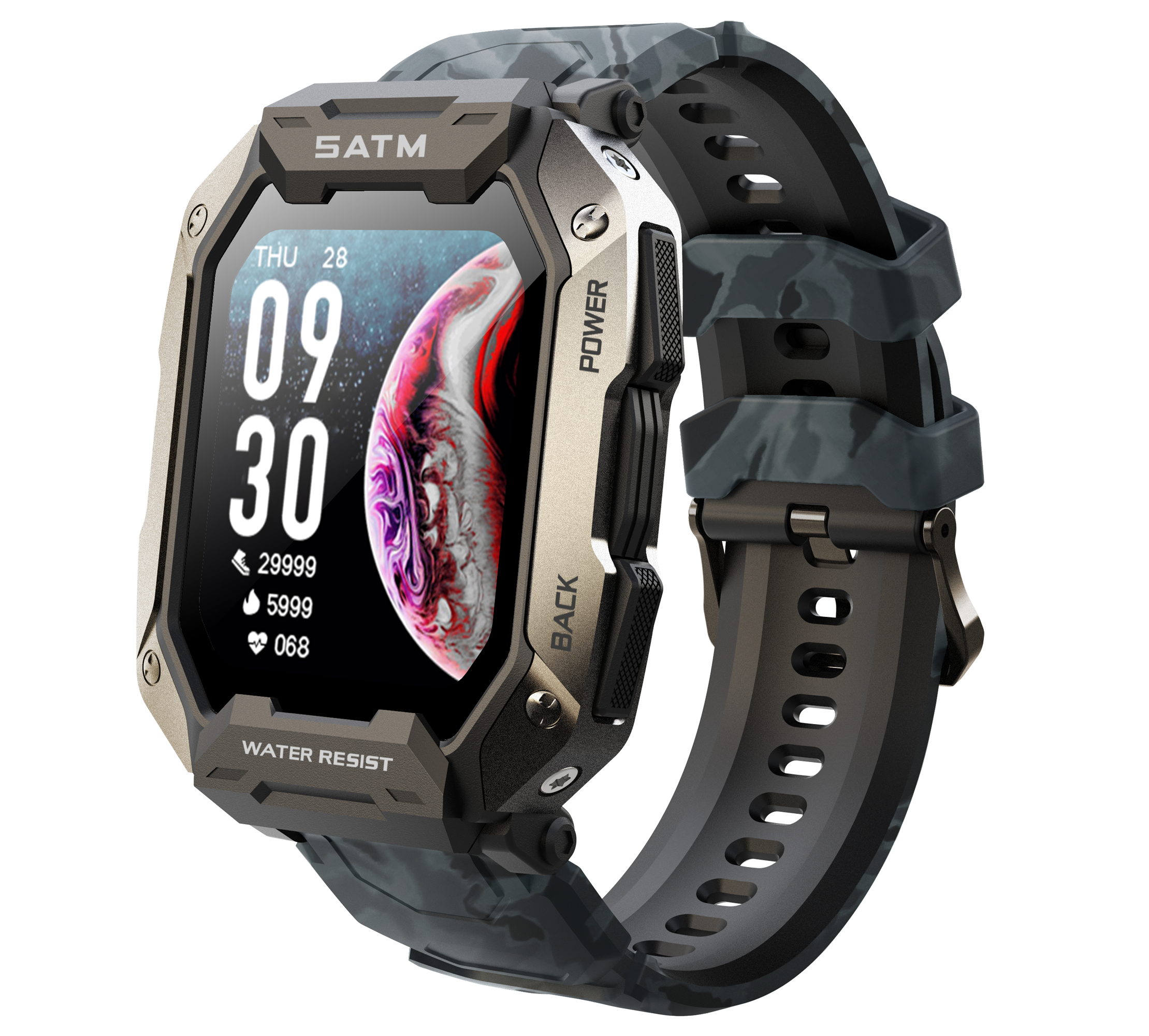 C20 Smart Watch – 5ATM Waterproof Long Battery Life Fitness Tracker