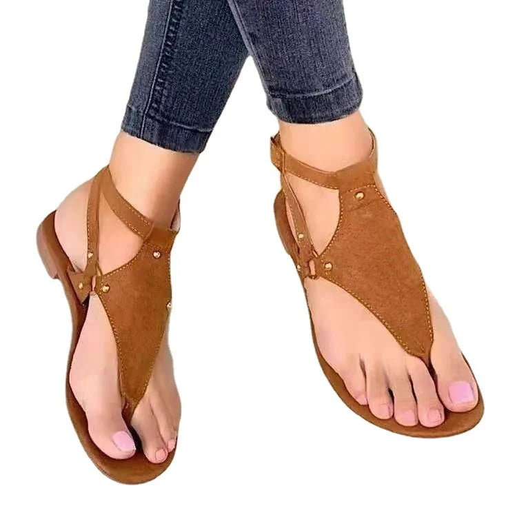 Flannelette Clip Toe Low Heel Slides – Leisure Summer Slippers