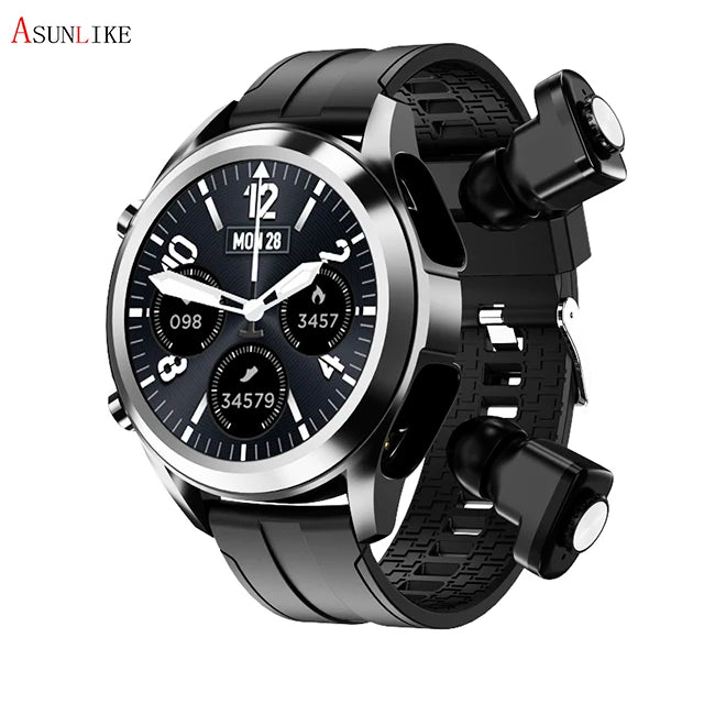 2-in-1 Smart Watch with Earbuds – Wireless Headset Smartwatch