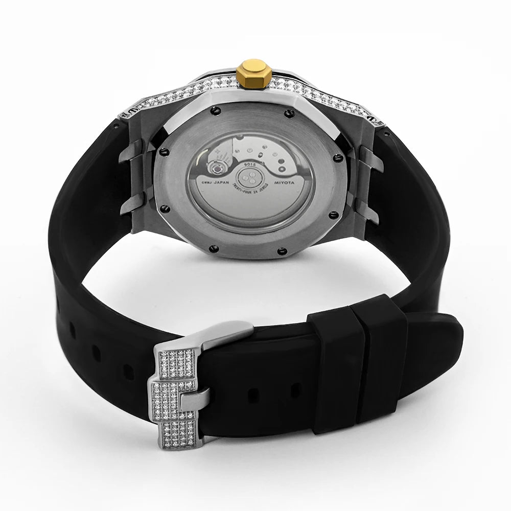 VVS Phantom — Bust Down VVS Moissanite Automatic Watch, Diamond Tester Approved, 12 Colorways | Hip Hop Luxury