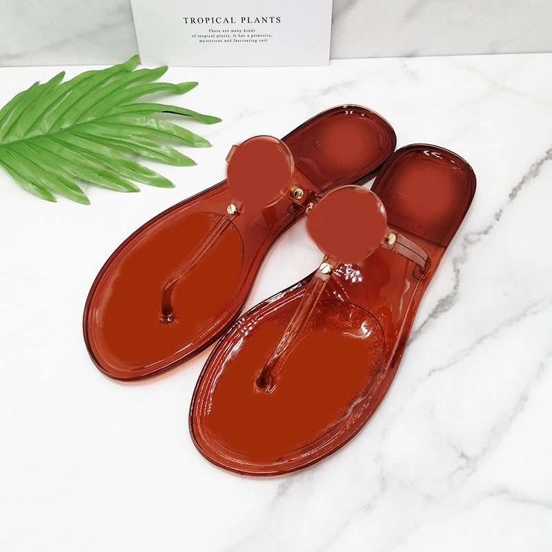 PVC Beach Flip Flops – Lightweight Summer Slippers
