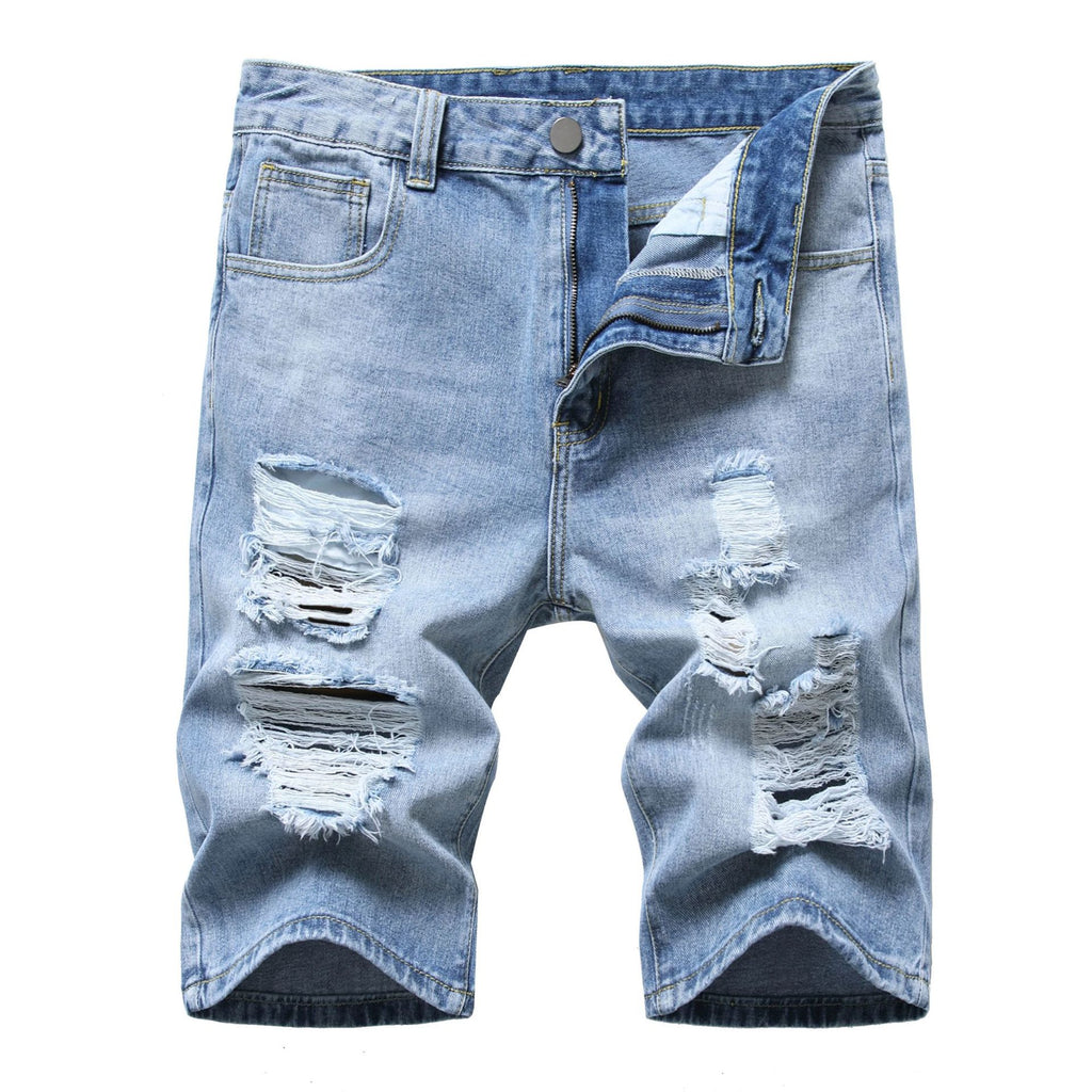 Men's Ripped Denim Shorts – Streetwear Jean Shorts